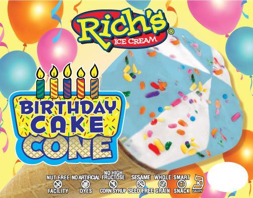 Picture of RICH'S BIRTHDAY CAKE CONE L.F.