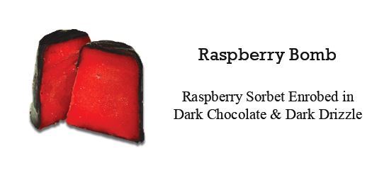 Picture of Raspberry sorbet bomb