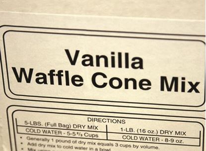Picture of WAFFLE CONE MIX VANILLA 6/5LB